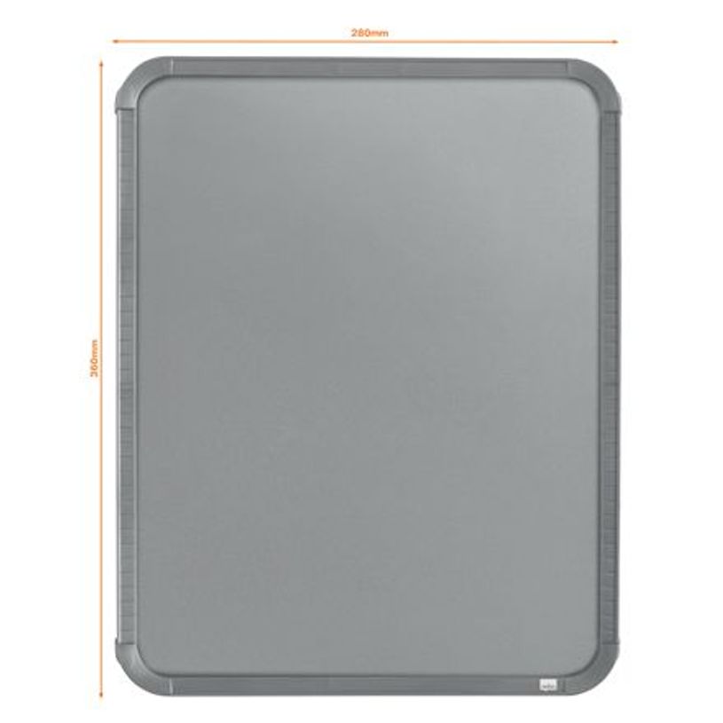 0400000080062-Nobo - Tableau couleur argenté Slimline en acier laqué - 360 x 280 mm-P_8006_3-2
