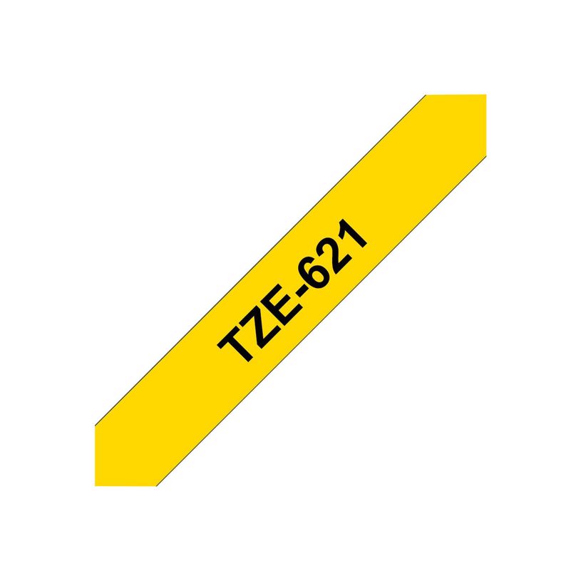 4977766052283-Brother TZe621 - Ruban d'étiquettes auto-adhésives - 1 rouleau (9 mm x 8 m) - fond jaune écr-P_9621_4-0