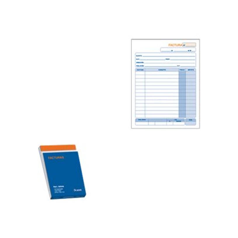 8421938500684-Dohe - Livre de factures - 50 feuilles - 1/4 A4 - portrait - en double - autocopiant-P_12265_1-0