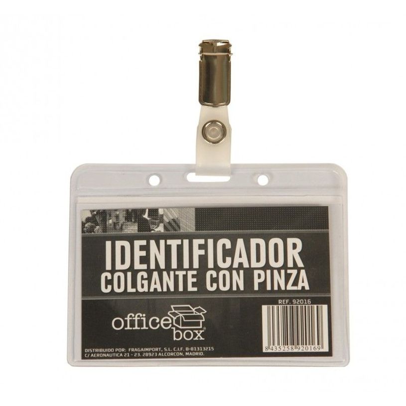 8435258920169-Office Box - Porte-badge de nom - clip - cristal translucide-P_13694_2-0