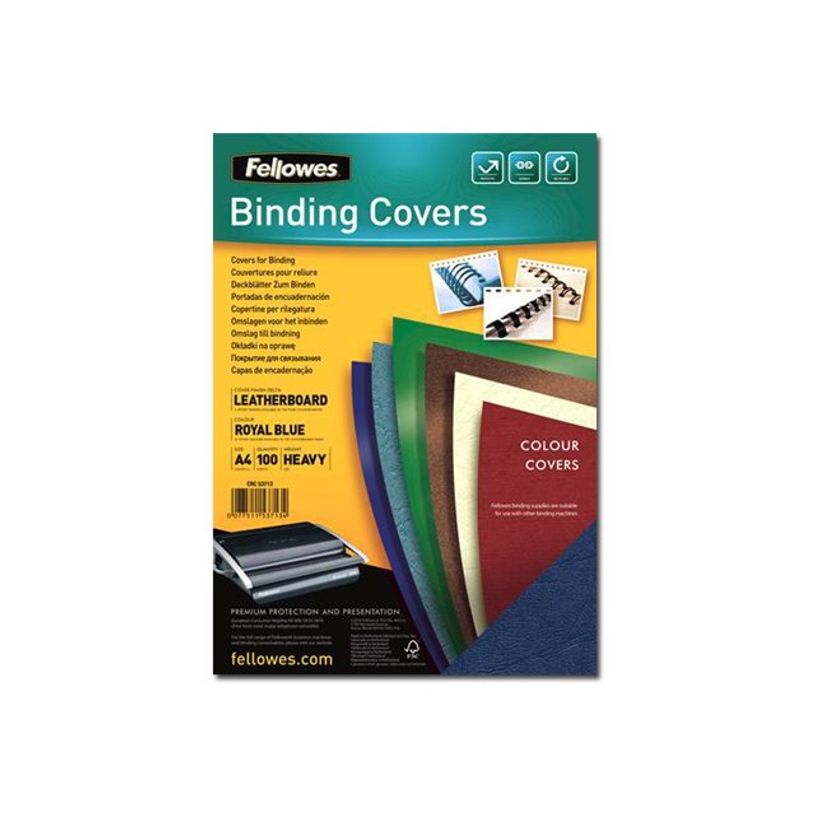 077511537134-Fellowes - 100 couvertures à reliure A4 (21 x 29,7 cm) - 250 g/m² - bleu royal-P_53713_1-0