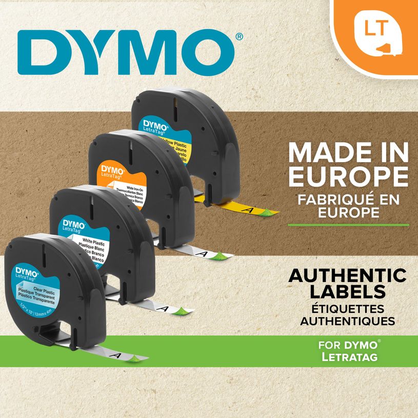5411313912037-Dymo LetraTAG - Ruban d'étiquettes plastique auto-adhésives - 1 rouleau (12 mm x 4 m) - fond-P_91203_7-2