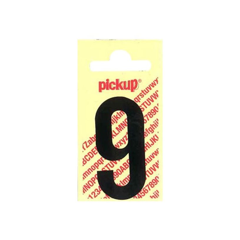 0400002210016-Pickup - Étiquette autocollante - 90 mm - Chiffre 9 - noir mat-P_221001_1-1