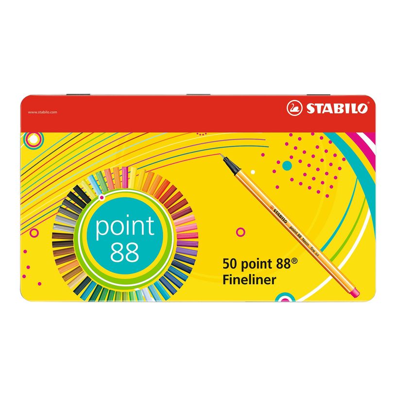 4006381493475-STABILO point 88 - feutre fin - noir, rouge, bleu, vert, bleu clair, jaune, orange, brun, violet, rose, gris, vert olive, cramoisi, bleu d'outremer, guimauve, abricot, vert feuille, sanguin, gris de Payne, vert pin, ocre, ja-P_300024479_1-0