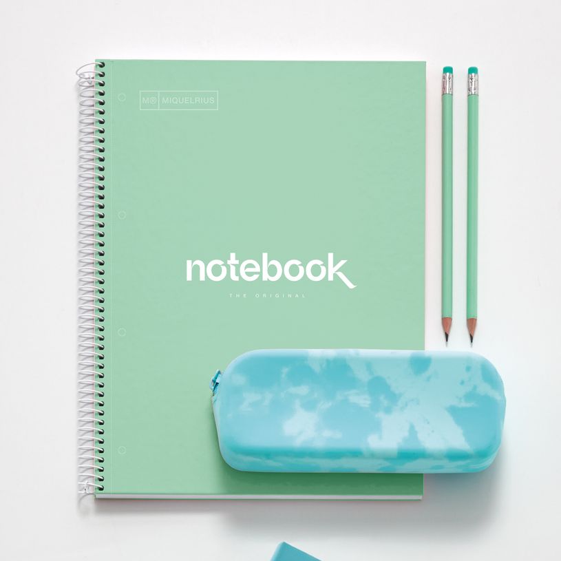 8422593460504-Notebook Emotions, couverture rigide, A4, quadrillage 5x5 mm, 80 feuilles de 1 couleur,Miquelrius, Ment--2