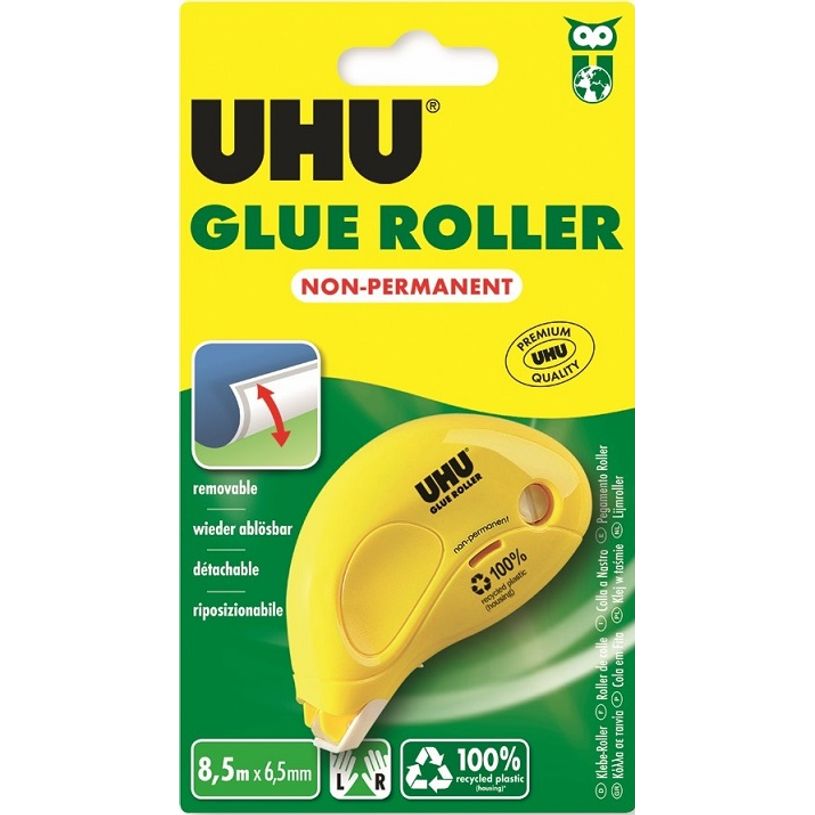4026700505207-UHU Dry & Clean - Roller de colle repositionnable - 6,5 mm x 8,5 m-P_300041912_2-1