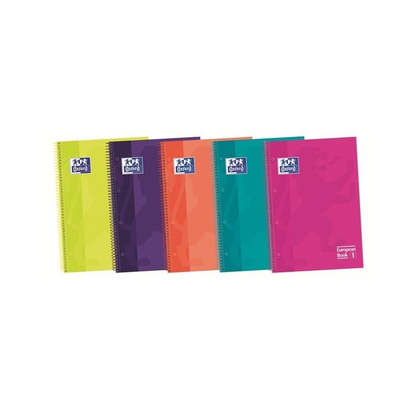 8412771014636-Oxford Classic EuropeanBook - Cahier de notes - reliure à spirale - A4/A4+ - 120 feuilles / 240 pages - petits carreaux - 4 trous - dis-P_300045686_1-0
