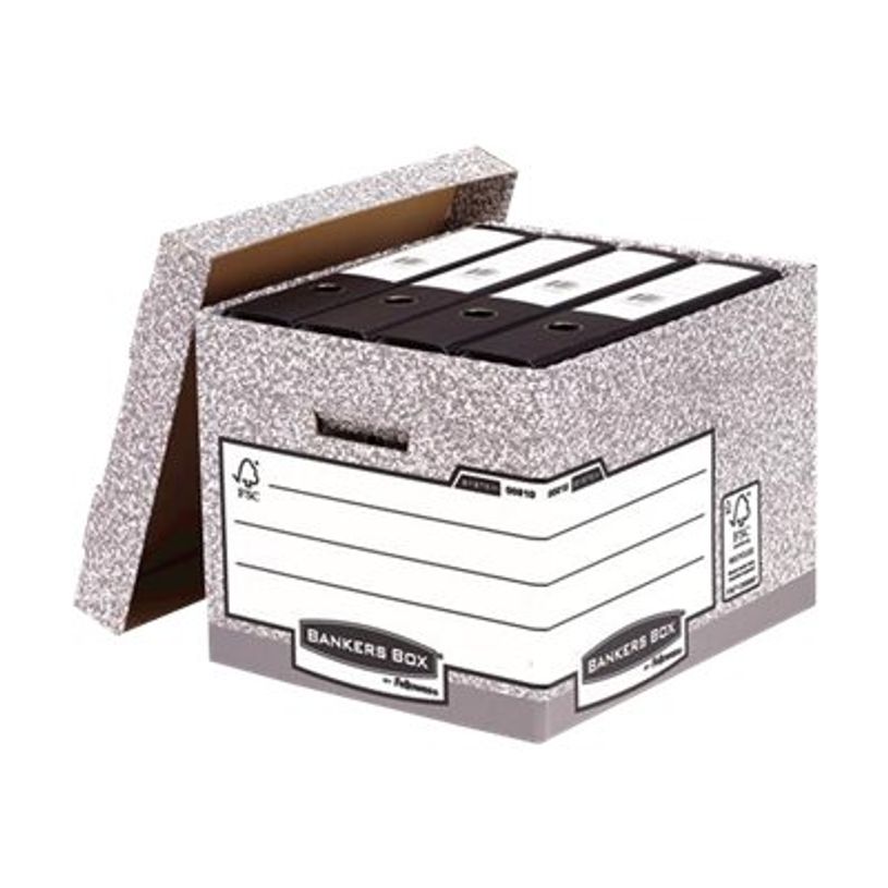 5016291008101-R-Kive System - Boîte d'archive - pour A4, Folio - gris, blanc (pack de 10)-P_300048164_1-0