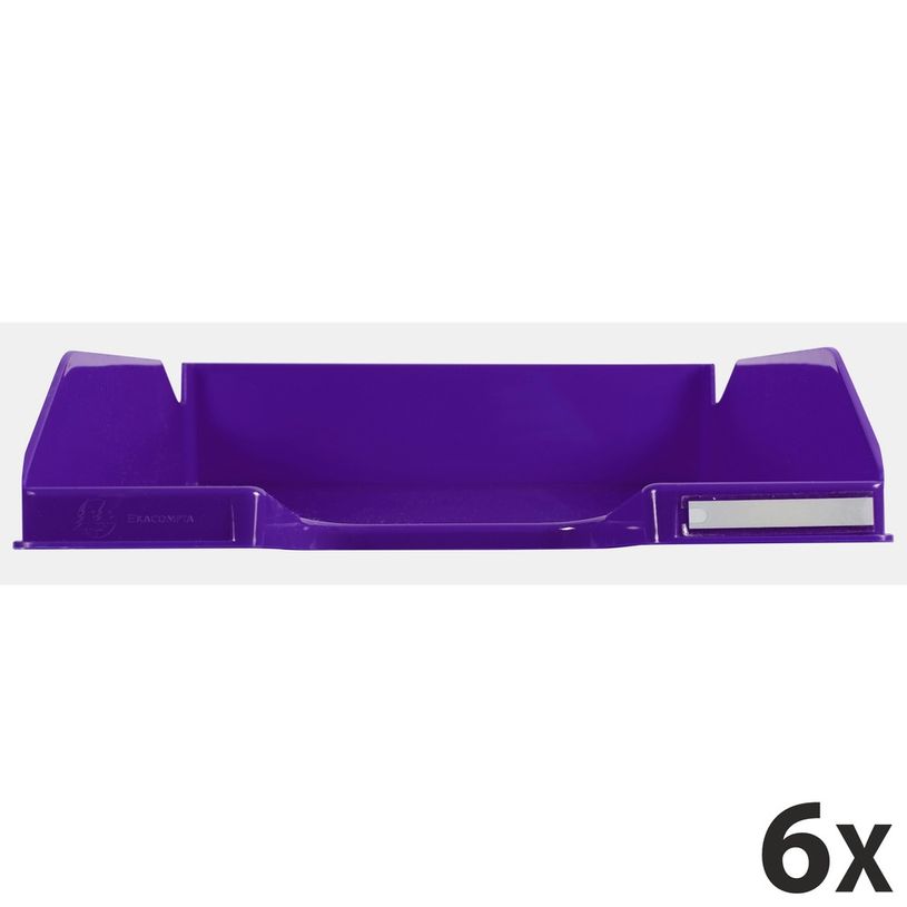 9002493110946-Exacompta COMBO Glossy - 6 Corbeilles à courrier violet-P_400001708_1-0
