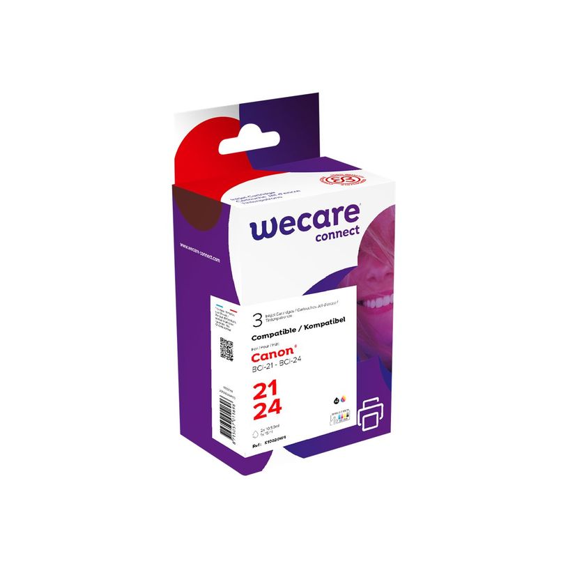 8715057011696-Cartouche compatible Canon BCI-24 - pack de 5 - noir x2, cyan, magenta, jaune - Wecare-P_400003102_1-0