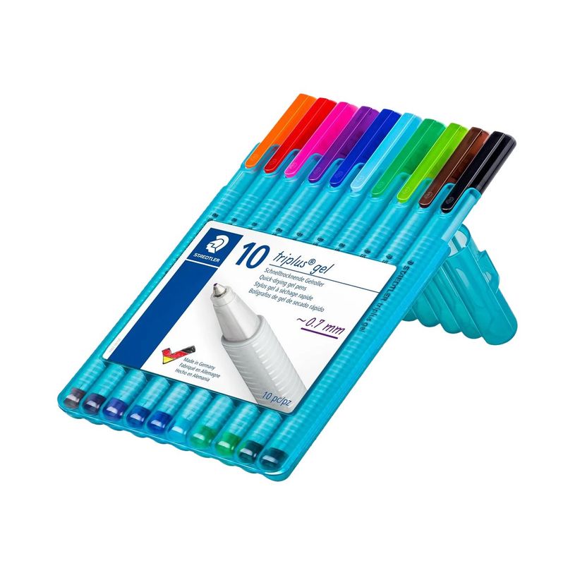 4007817052891-STAEDTLER triplus Gel 462 - Pack de 10 rollers - pointe conique - couleurs assorties-P_400004073_1-0
