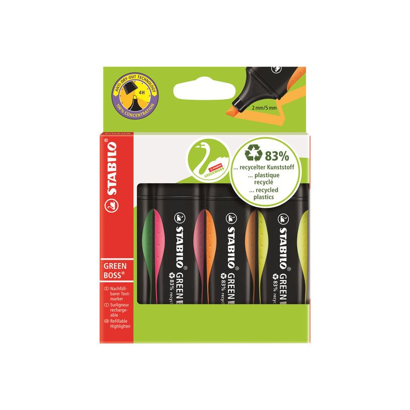 404000050667-STABILO GREEN BOSS - Pack de 4 surligneurs - couleurs assorties-P_400005066_1-0