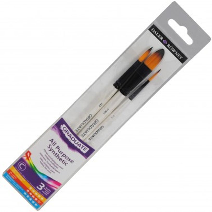 5011386081892-Daler-Rowney Graduate - Pack de 3 pinceaux - n°6, 1/2 et 2 - poil synthétique-P_400005361_1-0