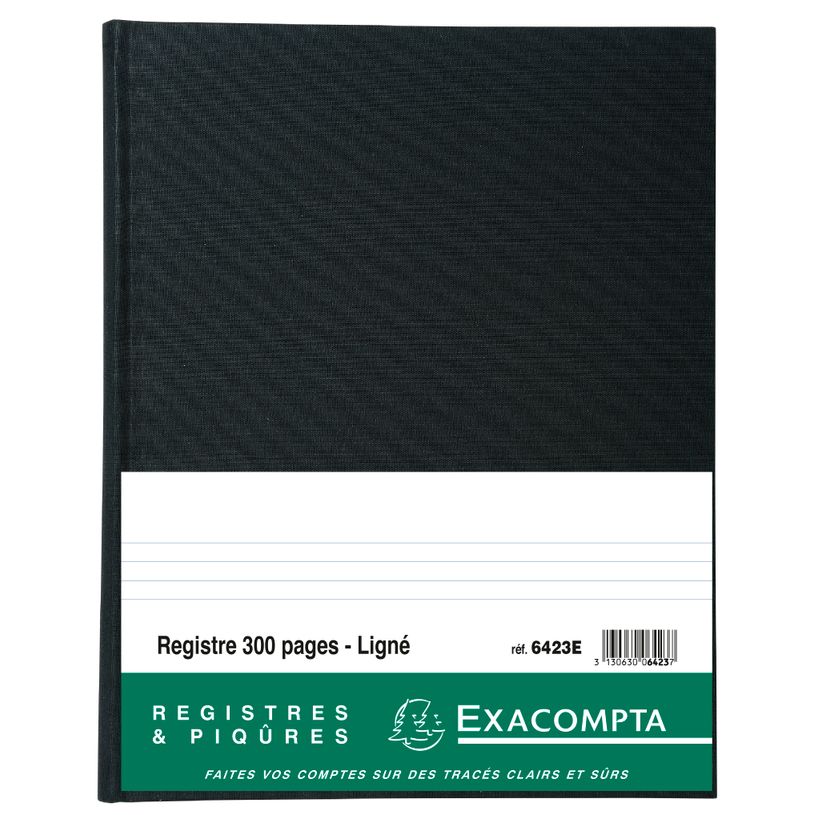 3130630064237-Exacompta - Registre ligné folioté - 32 x 25 cm - 300 pages-P_400005435_2-1