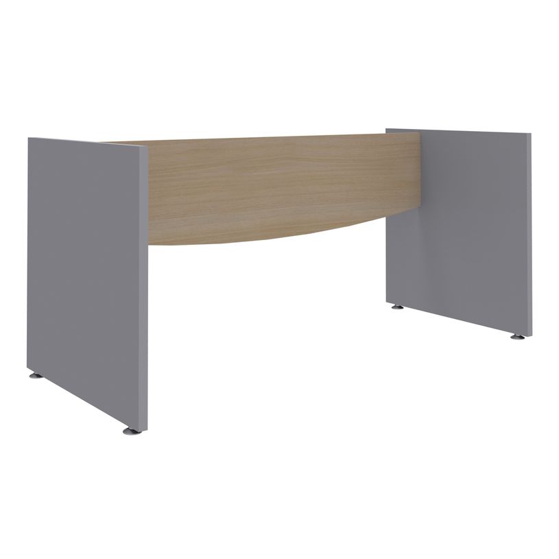 3253310104921-Bureau droit DUAL - L80 - Pieds Alu - plateau imitation Erable-P_400008966_5-3