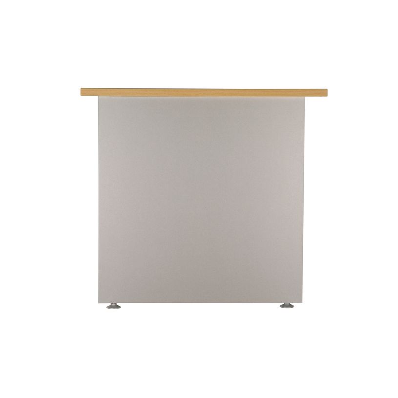3253310106703-Bureau compact à gauche DUAL - L160 cm - Pieds Anthracite - plateau imitation Hêtre (Pieds de renfort ou caisson bout de bureau obligat-P_400009063_4-2