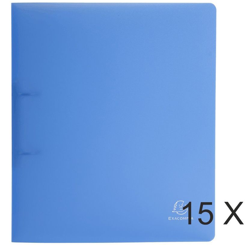 3130632543624-Exacompta Chromaline - 15 Classeurs 2 anneaux - Dos 40 mm - A4 Maxi - bleu-P_400010421_1-0
