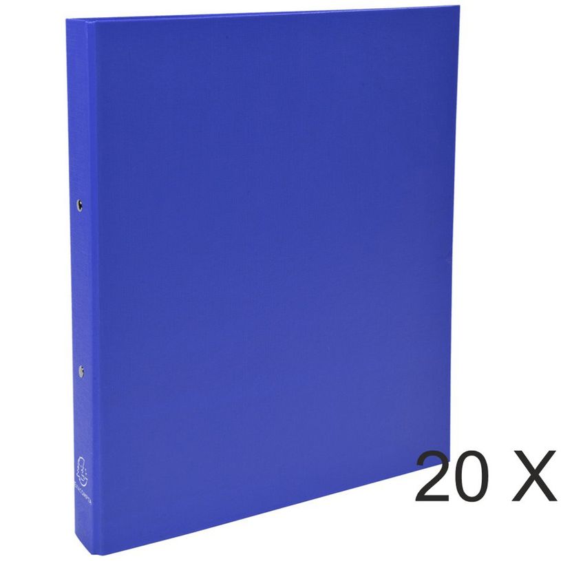 3130631543724-Exacompta - 20 Classeurs polypro 2 anneaux - Dos 40 mm - A4 - bleu-P_400010478_1-0
