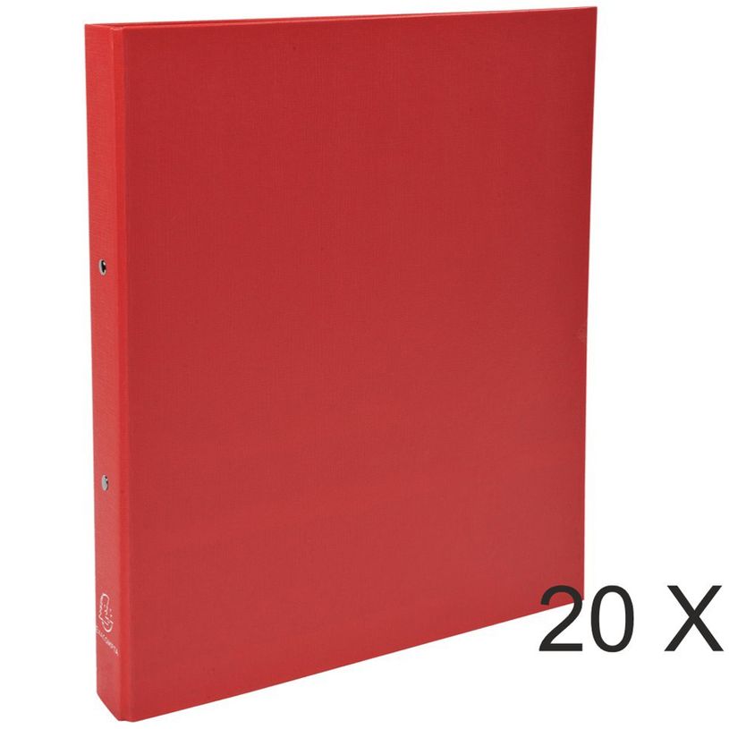 3130631543755-Exacompta - 20 Classeurs polypro 2 anneaux - Dos 40 mm - A4 - rouge-P_400010480_1-0