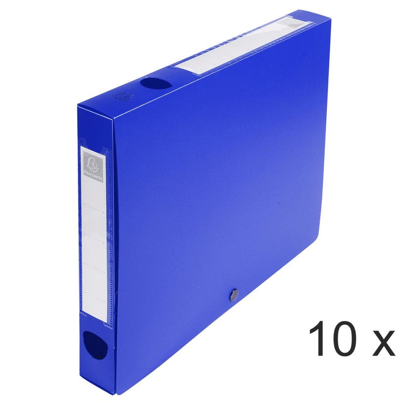 3130632546328-Exacompta - 10 Boîtes de classement à pression - dos 40 mm - bleu - polypro-P_400010587_1-0