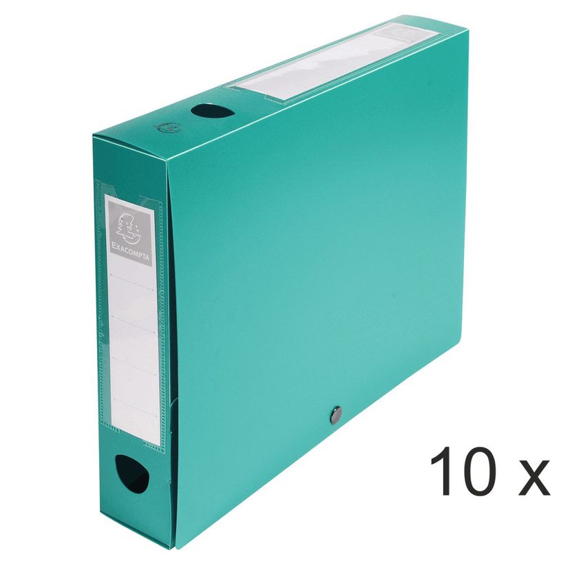 3130632596330-Exacompta - 10 Boîtes de classement à pression - dos 60 mm - vert - polypro-P_400010591_1-0