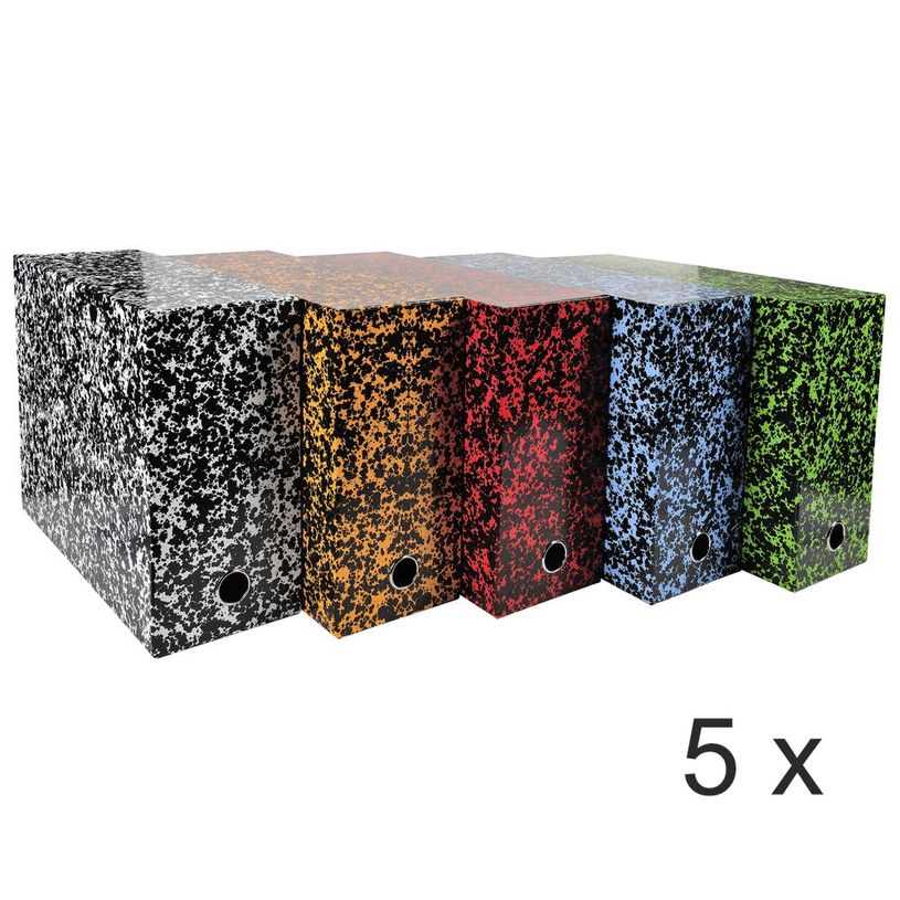 3130632898205-Exacompta Annonay - 5 Boîtes de transfert - dos 120 mm - toile couleurs assorties-P_400010637_1-0