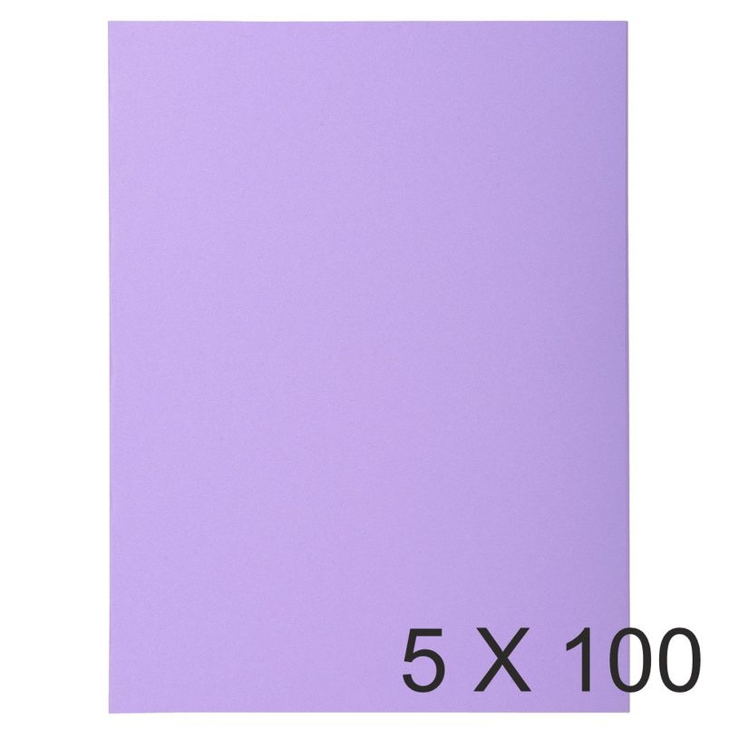3288583301081-Exacompta Super 210 - 5 Paquets de 100 Chemises - 210 gr - lilas-P_400010874_2-0