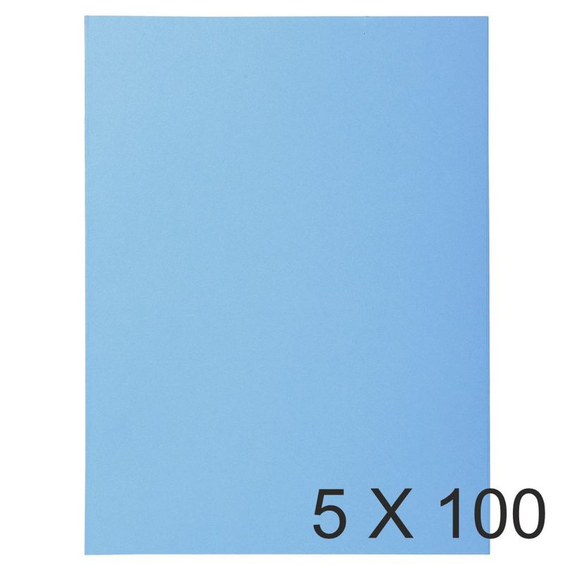 3288583301104-Exacompta Super 210 - 5 Paquets de 100 Chemises - 210 gr - bleu vif-P_400010876_2-0