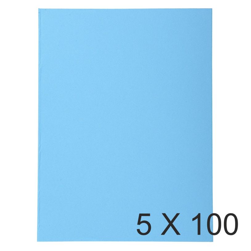3288584201106-Exacompta Forever - 5 Paquets de 100 Chemises - 170 gr - bleu vif-P_400010917_1-0