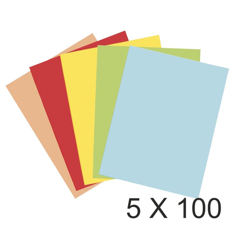3130639420300-Exacompta Forever - 5 Paquets de 100 Chemises Folio - 170 gr - couleurs assorties-P_400010922_3-0