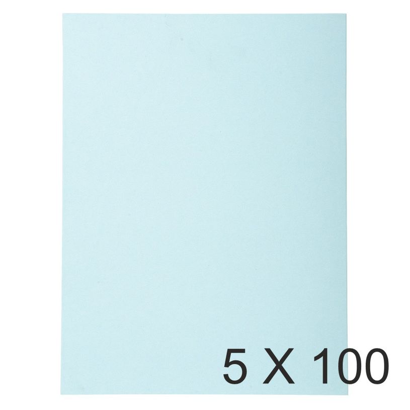 3130633420306-Exacompta Forever - 5 Paquets de 100 Chemises Folio - 170 gr - bleu clair-P_400010923_2-0