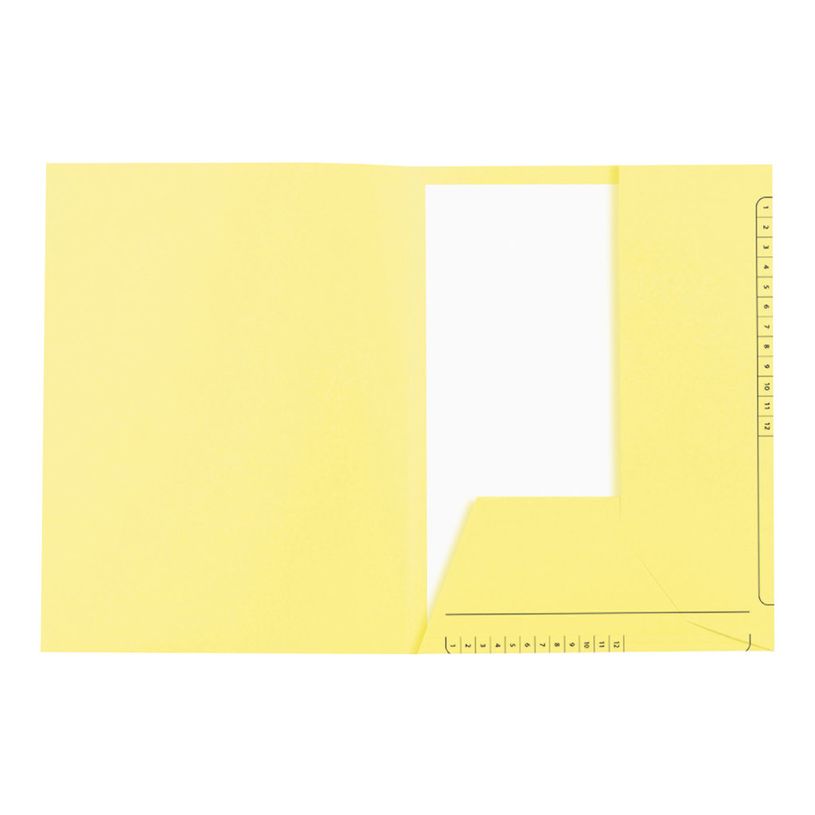 3130637334005-Exacompta Super 210 - 5 Paquets de 25 Chemises imprimées 2 rabats - jaune canari-P_400010955_3-1