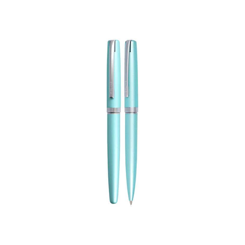 4014421346469-Online Eleganza - Parure stylo à bille/stylo plume - turquoise satin-P_400011438_1-0