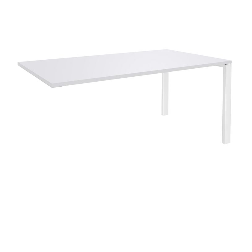 0404000121107-Bureau simple IRIS - L120 cm - Plan suivant - Pieds blanc - plateau Blanc perle-P_400012110_1-0
