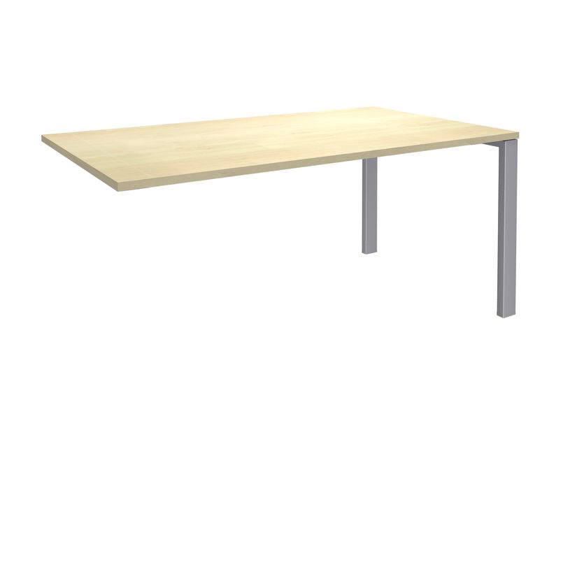 0404000121190-Bureau simple IRIS - L120 cm - Plan suivant - Pieds aluminium - plateau imitation Erable-P_400012119_1-0