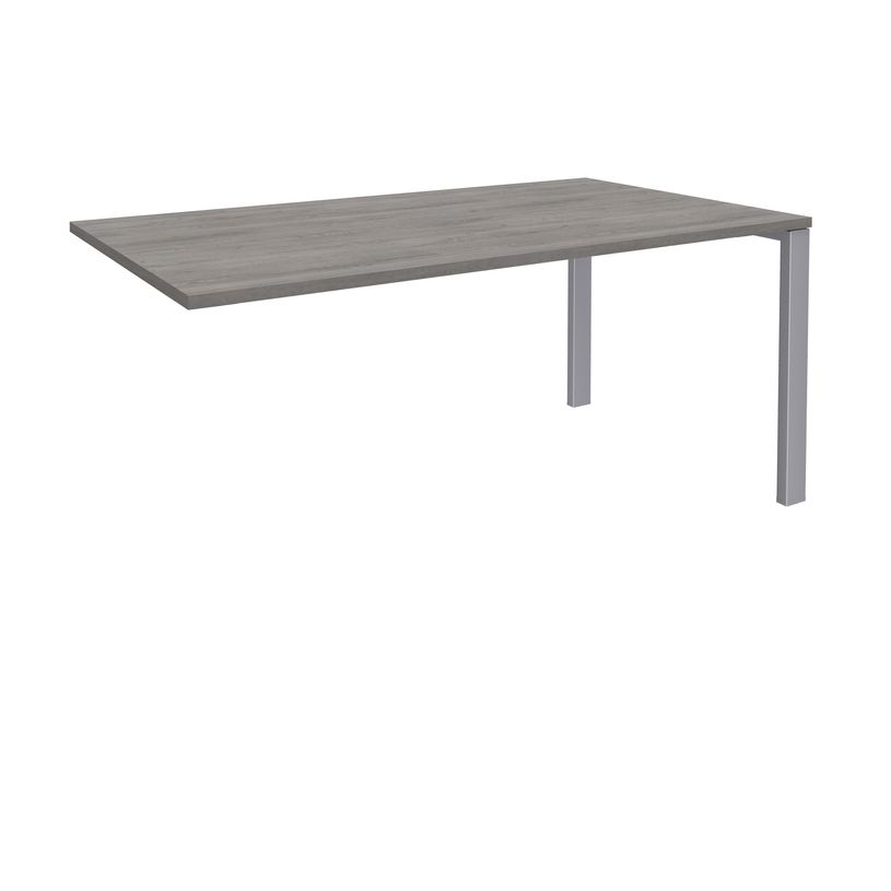 0404000121534-Bureau simple IRIS - L180 cm - Plan suivant - Pieds aluminium - plateau imitation Chêne g-P_400012153_1-0