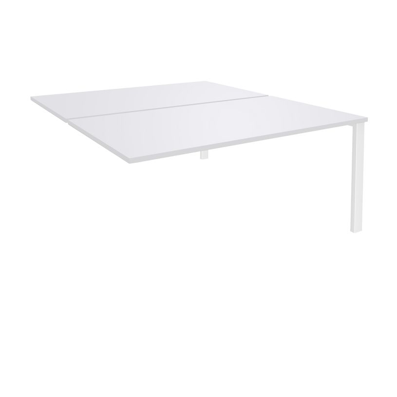 0404000122067-Bureau Bench IRIS - L120 cm - Plan suivant - Pieds blanc - plateau Blanc perle-P_400012206_1-0