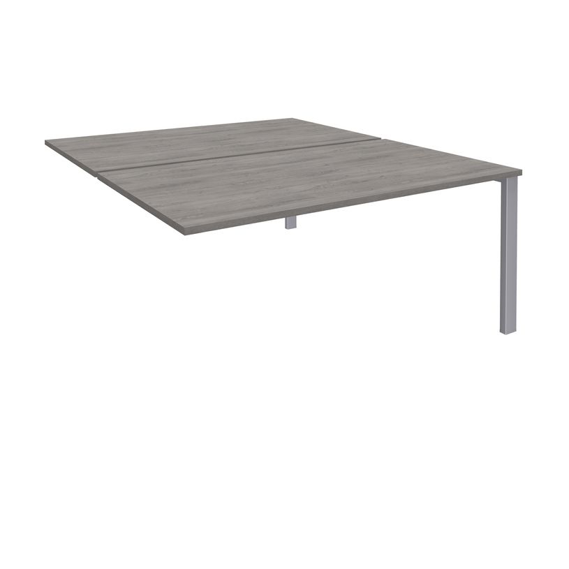 0404000122135-Bureau Bench IRIS - L120 cm - Plan suivant - Pieds aluminium - plateau imitation Chêne gr-P_400012213_1-0