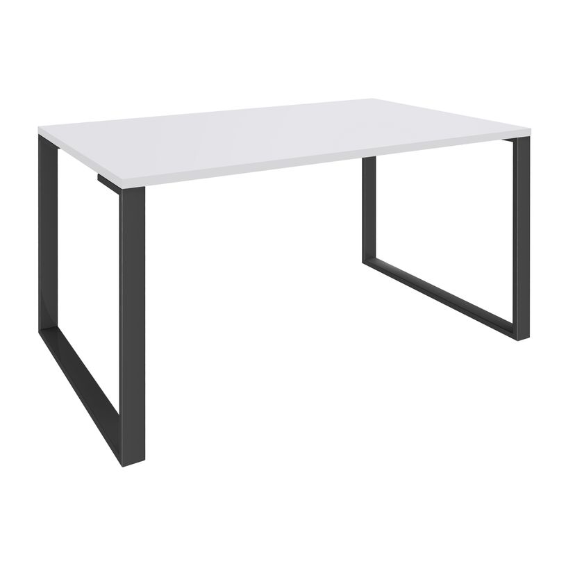 0404000122548-Bureau droit LOFTER - L80 cm - Plateau Blanc - pied Carbone-P_400012254_1-0
