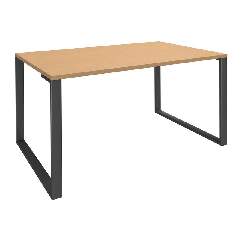 0404000122562-Bureau droit LOFTER - L80 cm - Plateau imitation Hêtre - pied Carbone-P_400012256_1-0