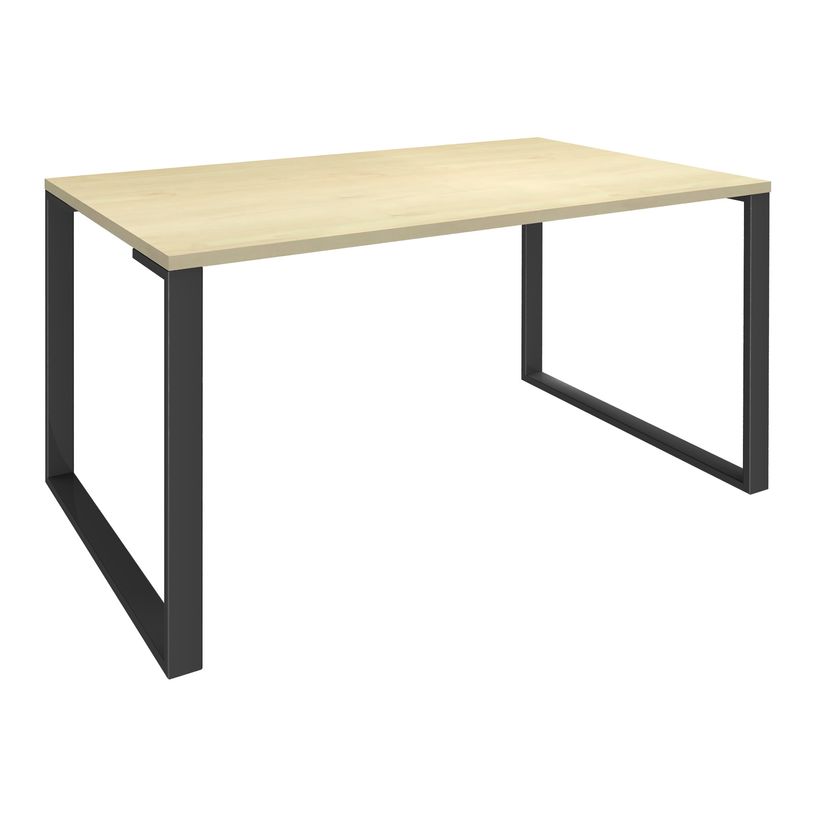 0404000122623-Bureau droit LOFTER - L80 cm - Plateau imitation Erable - pied Carbone-P_400012262_1-0