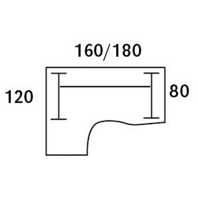 0404000123286-Bureau compact LOFTER - L160 cm - Retour à gauche - Plateau imitation Hêtre - pied Carbone - (pied de renfort obligat-P_400012328_2-2