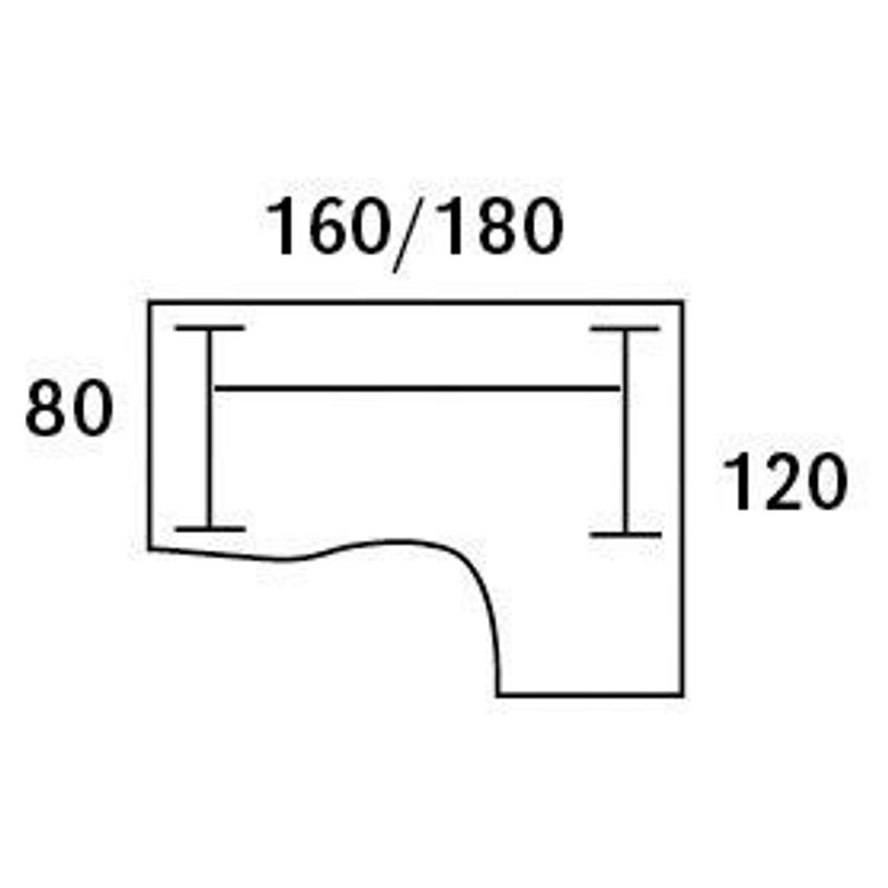 0404000123408-Bureau compact LOFTER - L180 cm - Retour à droite - Plateau imitation Hêtre - pied Carbone - (pied de renfort obligat-P_400012340_2-2