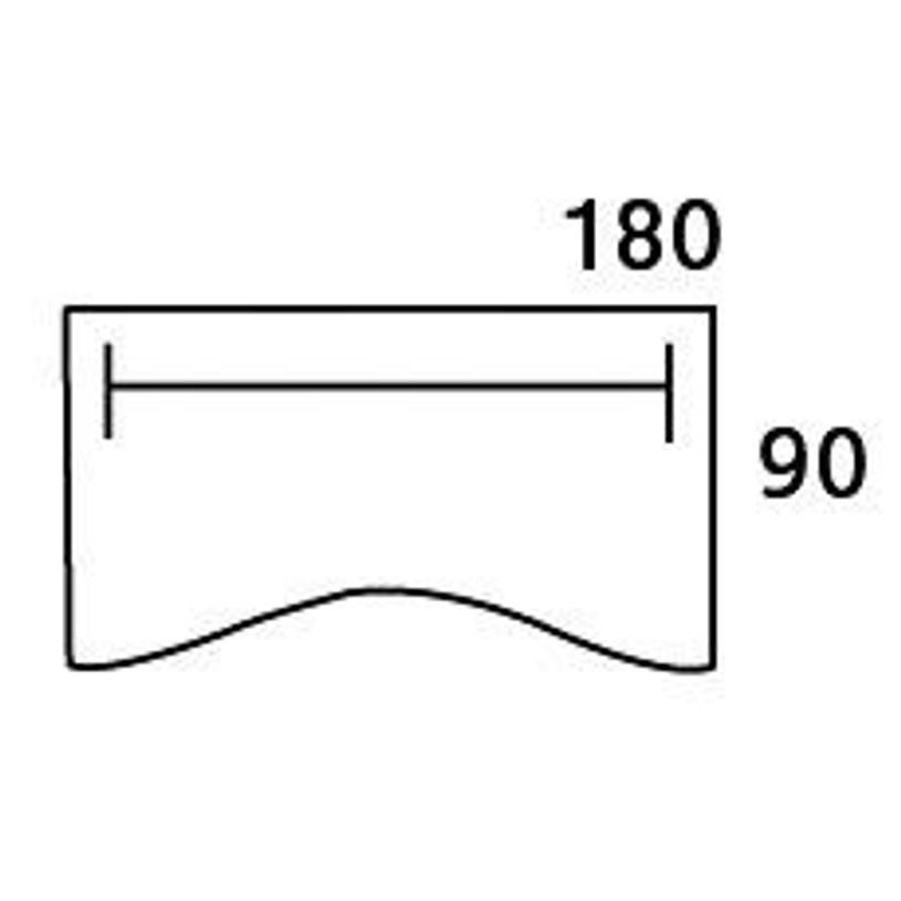 0404000123910-Bureau vague symétrique LOFTER - L180 cm - Plateau imitation Hêtre - pied Blanc-P_400012391_2-3