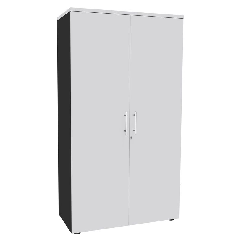 0404000124542-Armoire haute EXPRIM/LOFTER/LEVEL - H180 x L80 x P47 - 2 portes - Corps Anthracite - Dessu-P_400012454_1-0