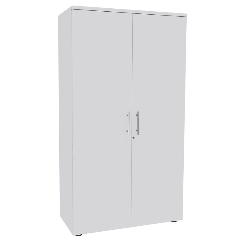 0404000124559-Armoire haute EXPRIM/LOFTER/LEVEL - H180 x L80 x P47 - 2 portes - Corps Blanc perle - Dess-P_400012455_1-0