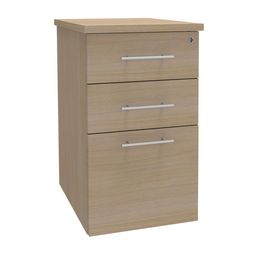 0404000124641-Caisson bout de bureau EXPRIM/LOFTER - L47 x P60 cm - imitation chêne clair-P_400012464_1-0