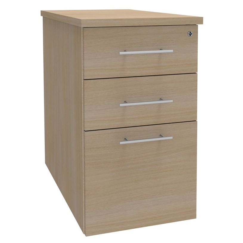 0404000124726-Caisson bout de bureau EXPRIM/LOFTER - L47 x P80 cm - imitation chêne clair-P_400012472_1-0
