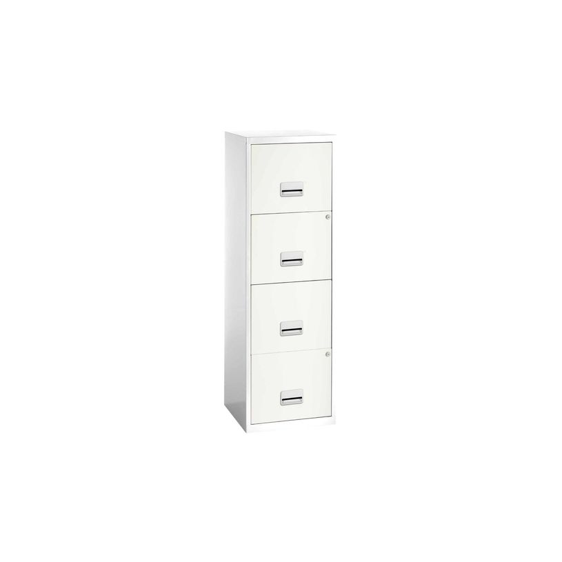 3219090953449-Classeur 4 tiroirs pour dossiers suspendus - 125,6 x 40 x 40 cm - blanc-P_400013279_1-0