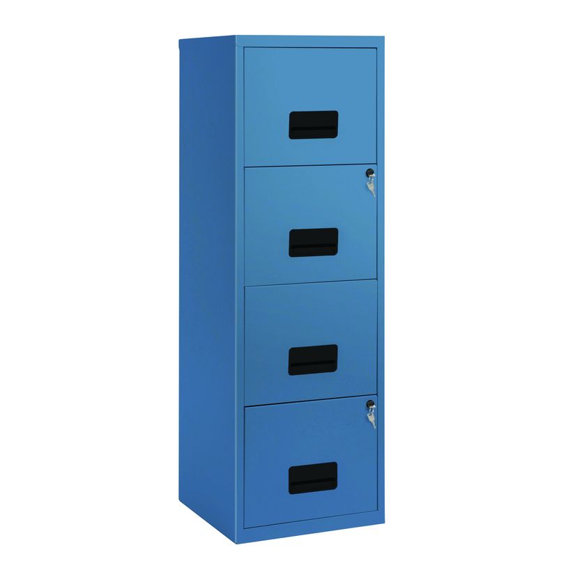 3219090952558-Classeur 4 tiroirs pour dossiers suspendus - 125,6 x 40 x 40 cm - bleu-P_400013280_1-0